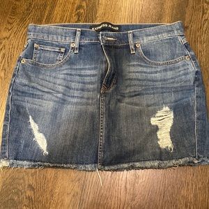 Denim mini skirt
